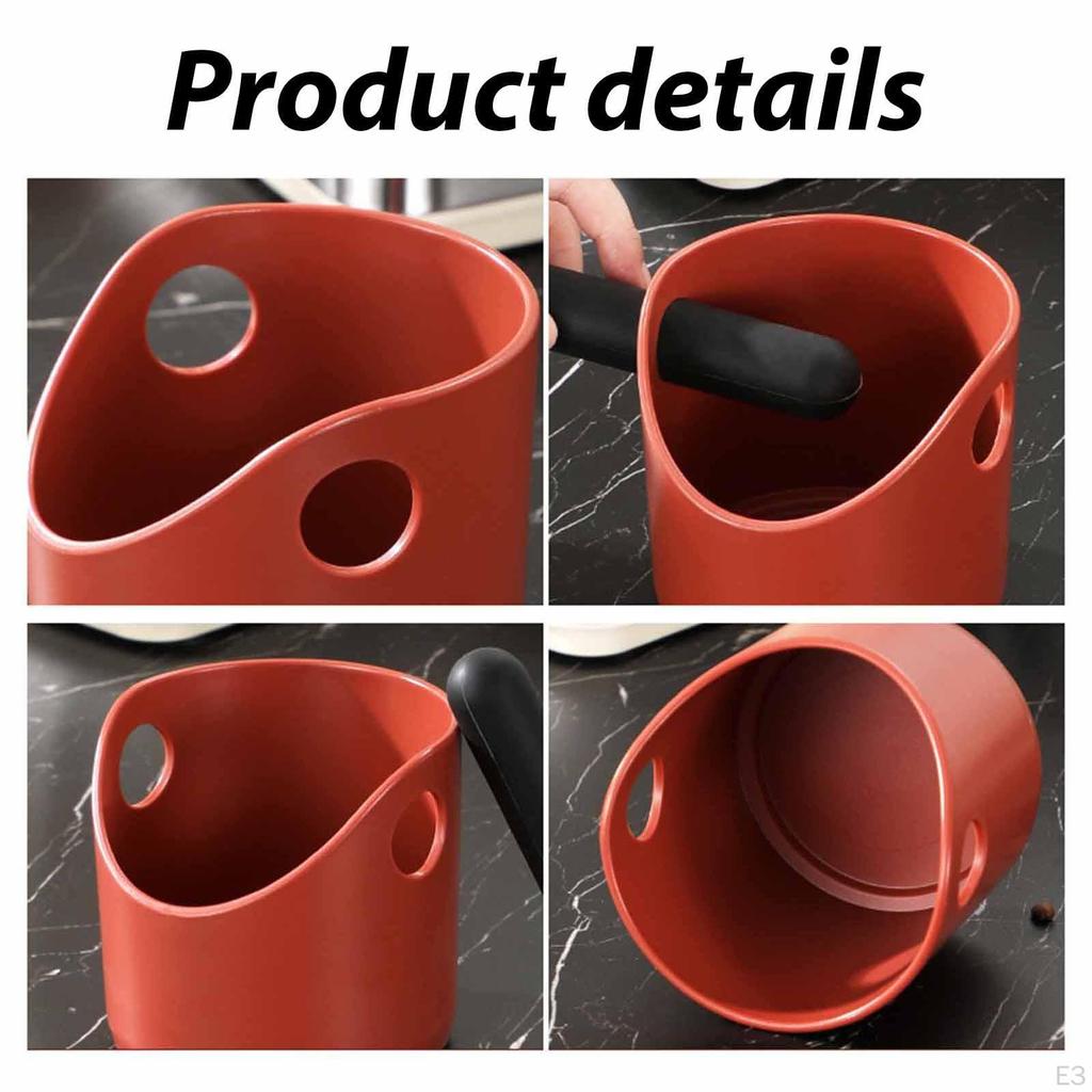 Coffee Knock Box Espresso Grounds Noise Reduction Nonslip Base Organizer Removable Rod