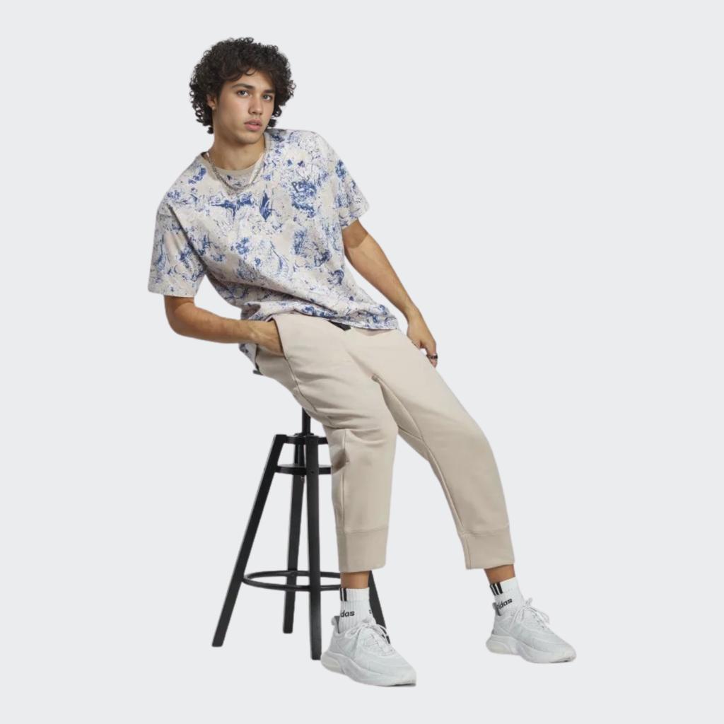 Adidas Camouflage Round Neck Short Sleeve T-Shirt Unisex Tops Pink Blue HR6976