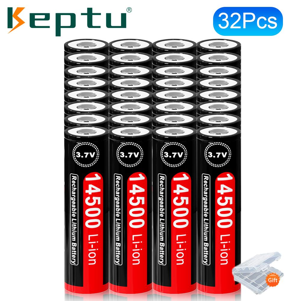 KEPTU 14500 850mAh 3.7V Li-ion Rechargeable Batteries AA Battery Lithium Cell for Led Flashlight Headlamps Torch Mouse