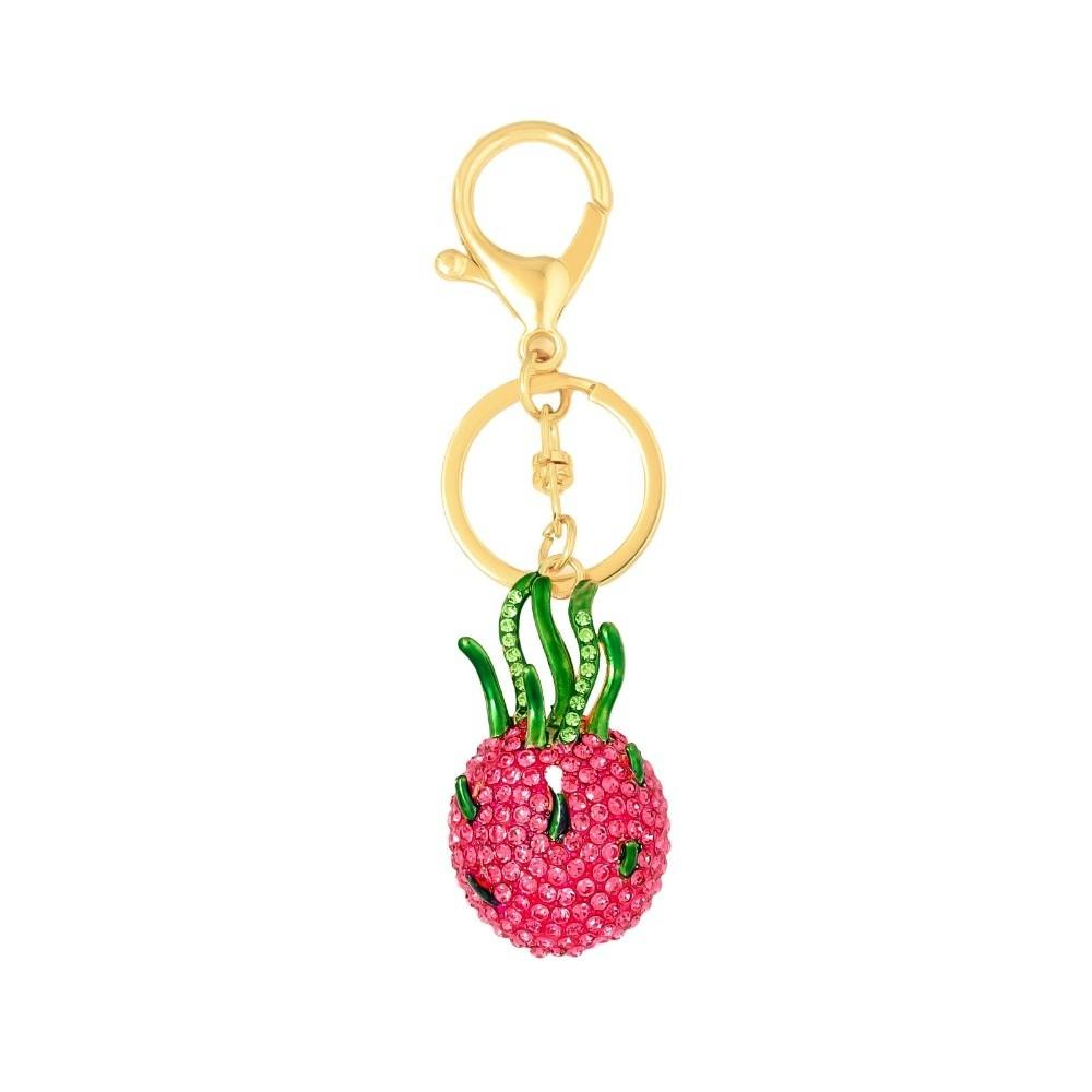 Cartoon Fruit Bag Pendant Keychain Heart Shape Bag Charms Simulation Fruit Keychain  Bag Decoration