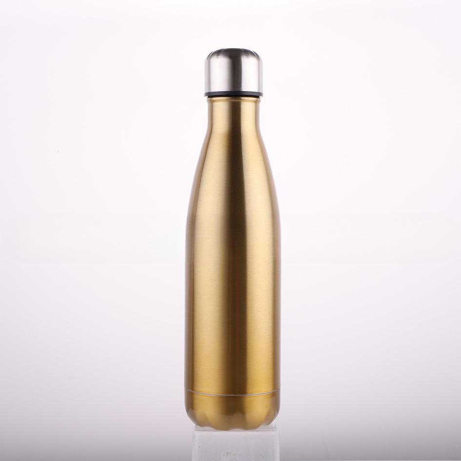 

New Creative Stainless Steel Coke Bottle Mug Double Vacuum Insulated Bowling Cup Gift for Men Women 500ml золотой