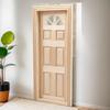 [J] 1 Set Furniture Accessories 1/12 Wooden Unpainted 6-Panel Door Dolls House Miniature Fairy Garden Decoration
