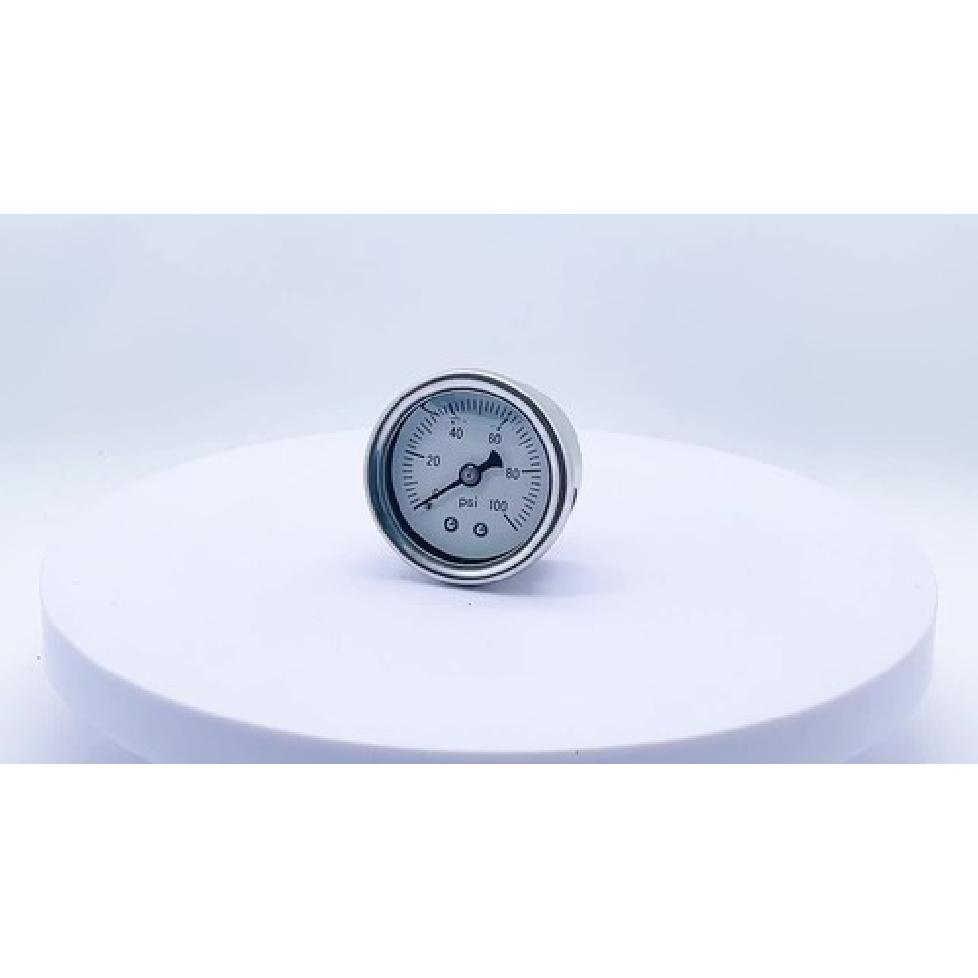 0-100psi Fuel Pressure Regulator Gauge Liquid Filled 1/8" NPT Oil Gauge White
