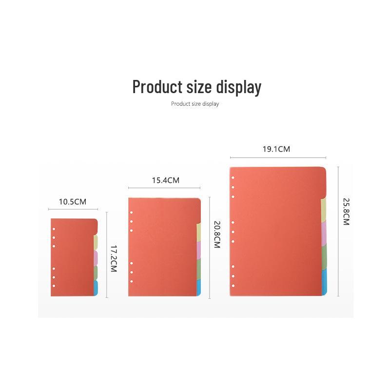 A5/A6 B5 Notebook Loose-Leaf Refills: 6-Hole & 9-Hole Color Paper Dividers for Planner Index