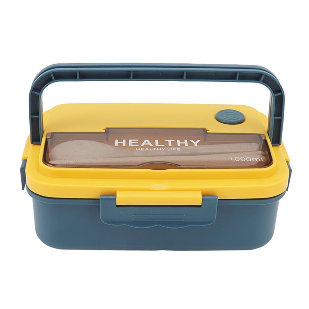 3 Compartment Compartment Lunch Box 1000ml Thermal Lunch Box Portable Food Container  For Travel синий