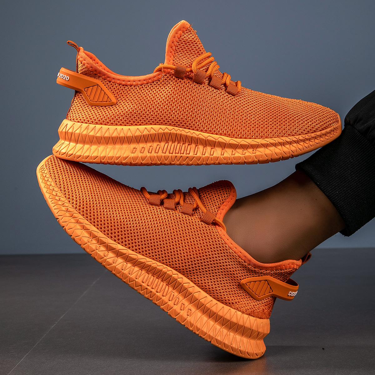 

Large size large size casual mesh shoes ultra-light sports coconut trend running shoes EVA Jinjiang cold sticky 46 оранжевый