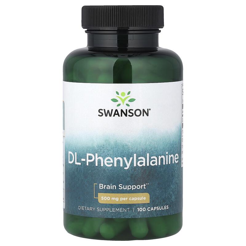 DL-Phenylalanine, 500 mg, 100 Capsules