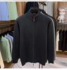 Haggis Men's 100% Wool Zipper Cardigan Sweater - Thick, Stand Collar, Autumn/Winter Style
