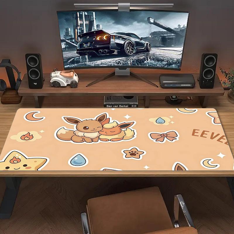 Eevee Print  Cushion Non-slip Laptop Tablet Big Mousepad XXL Mat Mini PC Playmat With Lock edge