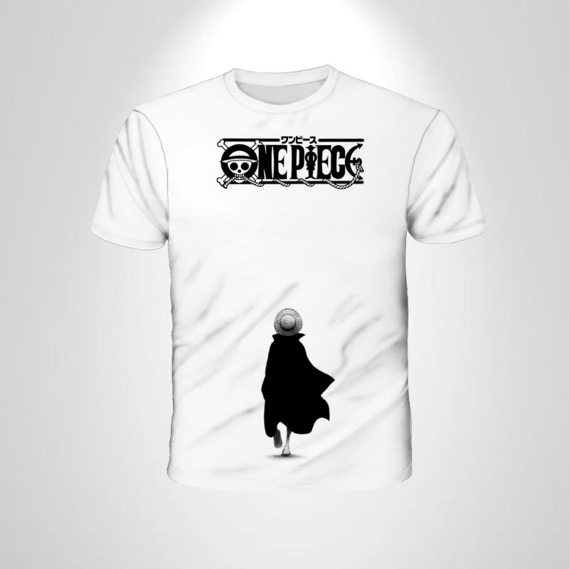 Wendy4 Anime One Piece Jongens T-shirt Cosplay Luffy Mannen Cartoon Korte mouw cool Top Jongen Losse herenkleding Casual T-shirt 160