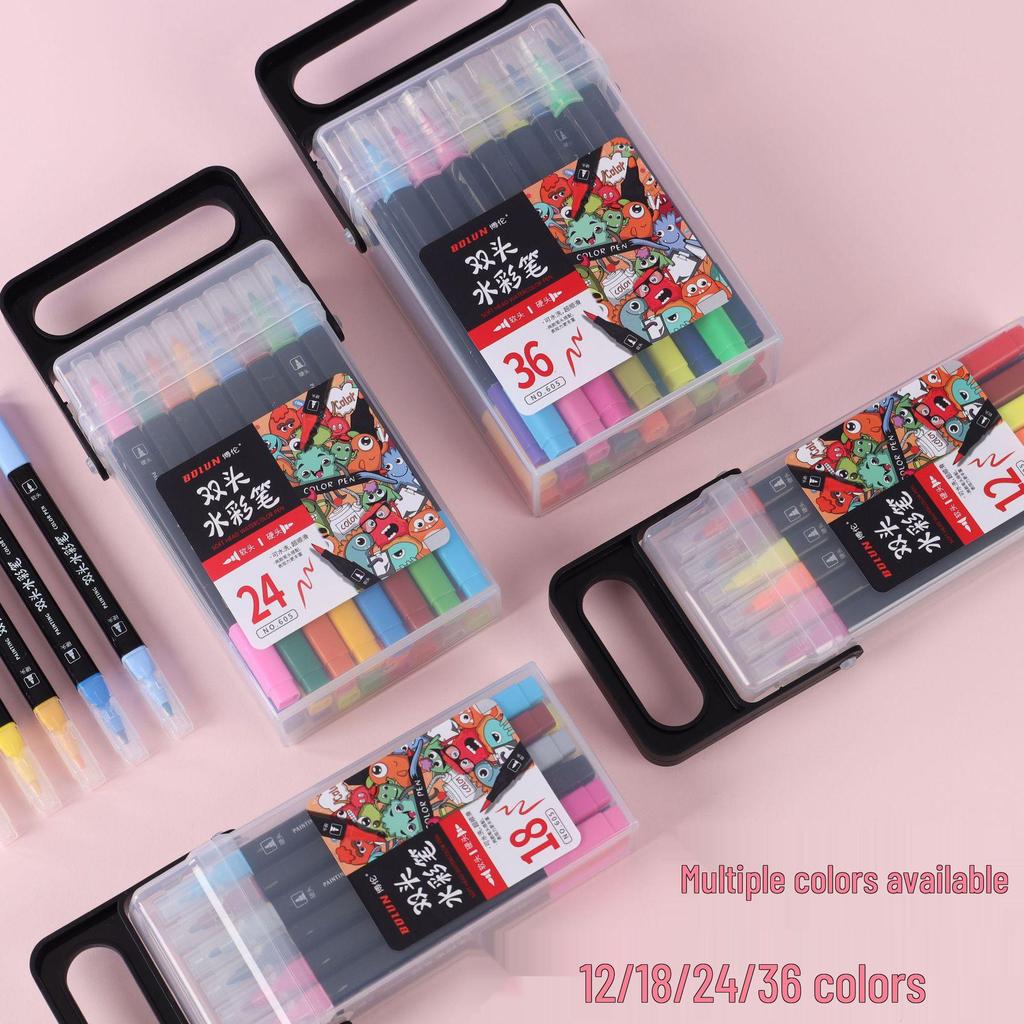 Double-Headed Soft Watercolor Pen Set for Student Art & Children's Graffiti