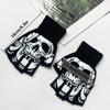 Fashion Halloween Skeleton Ghost Gloves Hat Creative Luminous Half Finger Full Fingers Print Warm Breathable Gloves Gifts