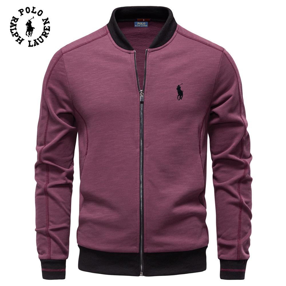 Polo Ralph Lauren 2025 Autumn and Winter Embroidery New Baseball Collar Men's Business Casual Jacket Jacket Thin Versatile Jacket for Men