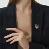Modna broszka z godłem narodowym Ukrainy, materiał stal nierdzewna 304, kolor srebrny/złoty, dla mężczyzn i kobiet, przypinka do klapy garnituru, klasyczna