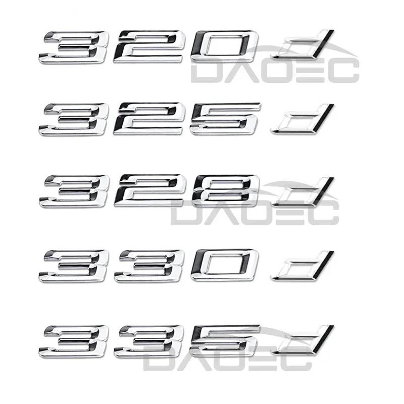 Car 3D ABS Trunk Letters Logo Badge Emblem Decals Sticker For BMW 3 Series 320d 325d 328d 330d 335d E46 E90 E91 F30 F31 F34 G20 CJ6