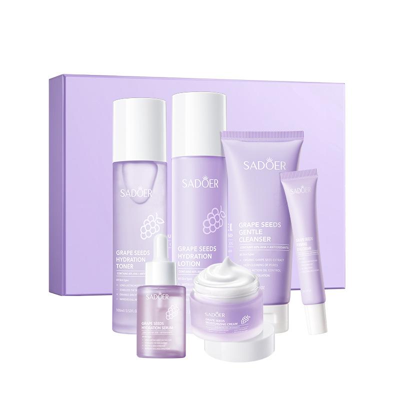 

Антиоксидантный омолаживающий набор из 6 предметов для увлажнения, борьбы с морщинами и старения, роскошный набор для ухода за кожей с антиоксидантами, подарочная коробка