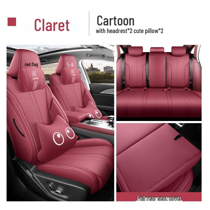 Hongqi H5 Universal Full Leather Car Seat Cushion for All Seasons, New Model, Five-Seat Compatible