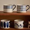KEMORELA 1PCS 450ML Nordic Ceramic Cup Coffee Milk Mug with Handle Retro Large Capacity Japanese Breakfast Oatmeal Cup Gift Set