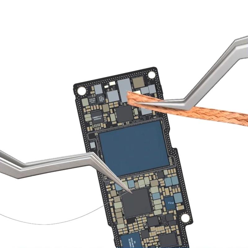 Aax-17 Tin Positioning Tweezers For Precise Clamping Of Tin Wire, Non-slip And Wear-resistant Stainless Steel Tweezers