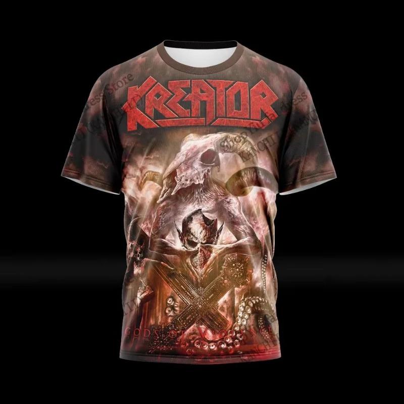 Nové Rocková kapela Kreator Tour 3D Potisk Tričko Pánské Dámské Móda Ležérní Oversized Krátký Rukáv Tričko Trend Street Style Vrcholy