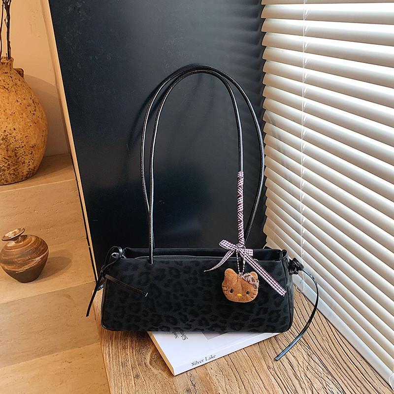 Leopard Print Tote Bag For Women Large Capacity Pu Casual Street Fashion Daily Use