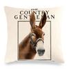 Home Decor Donkey Art: Various Scenes and Portraits Pattern Cushion Cover Suitable for Sofa Bedroom Car Pillow Cover