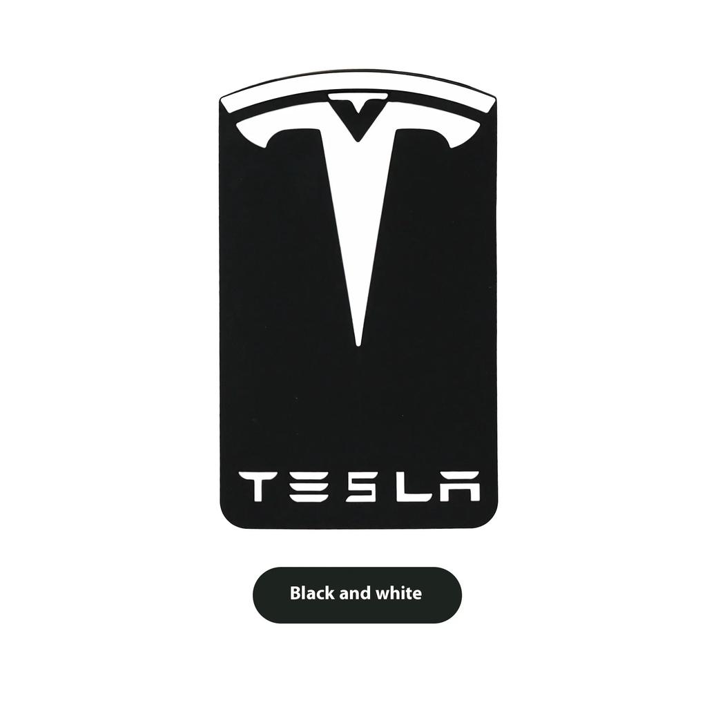 Car Sticker Tesla 3D Design Highlights Key Card Clip Silicone Protective Case Keychain, Suitable for Tesla Model 3 Model Y Acces