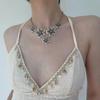 Charm Boho Ethnic Necklace Pendant Sweater Chain Punk Bohemian Flowers Necklace  Party
