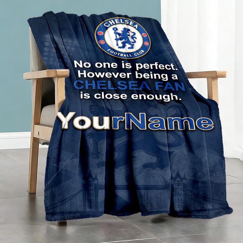 Chelsea Customize Text Blanket Throw Customizable Blanket Soft Warm Cozy Throw For Office Picnics Living Room Livingroom All-Season Use