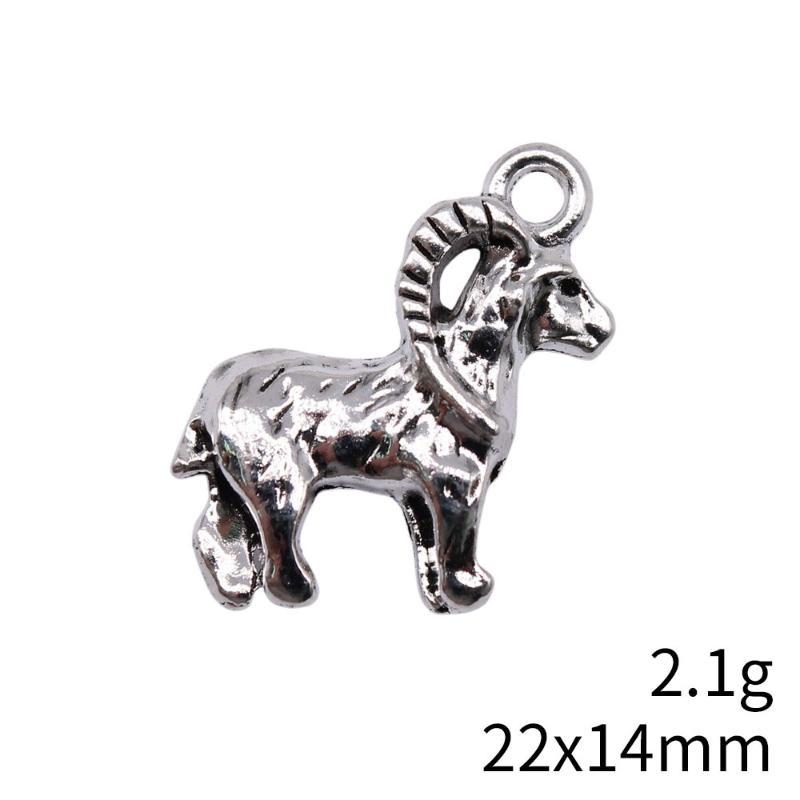 10/30Pcs Silver Goat Ram Animal Charms 23x19mm Pendants for DIY Jewelry Making Birthday Gift Crafting