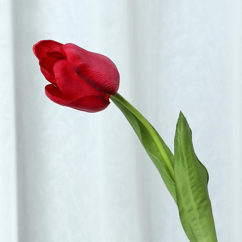 

Почувствуйте влажность, имитация тюльпана, большая ветка, украшение для домашнего интерьера, искусственный цветок, цветок бонсай, оптовая продажа 52cm розы красного