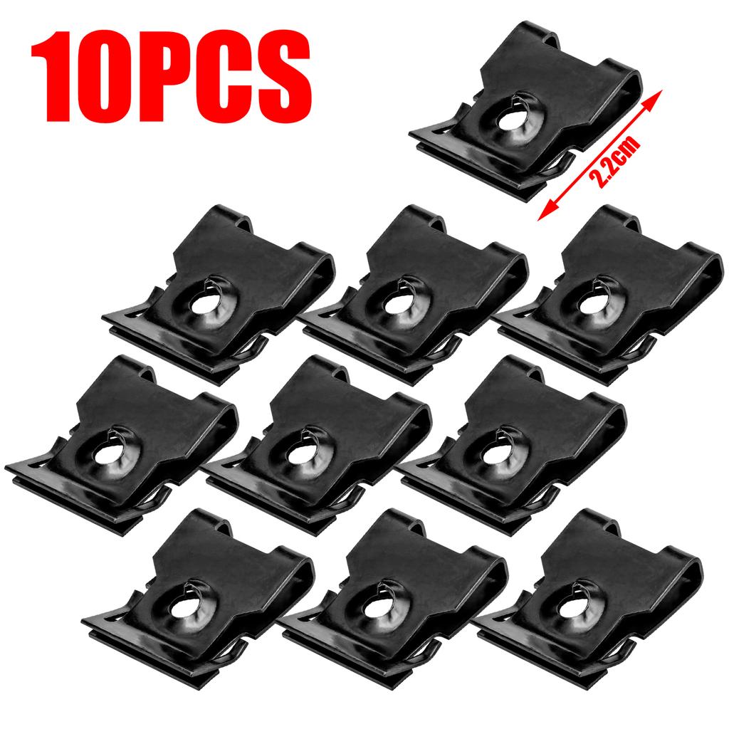 40/20/10PCS Car Motorcycles Metal Screw Tapping Fastener U-Type Clip with Screw Anti-rust Protection Screw Buckle Iron Sheet