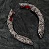 2 Pcs Laser Carbon Fiber Car Steering Wheel Cover 38cm Non-slip Card Cover Auto Steering Wheel Handle Booster Protective Cover
