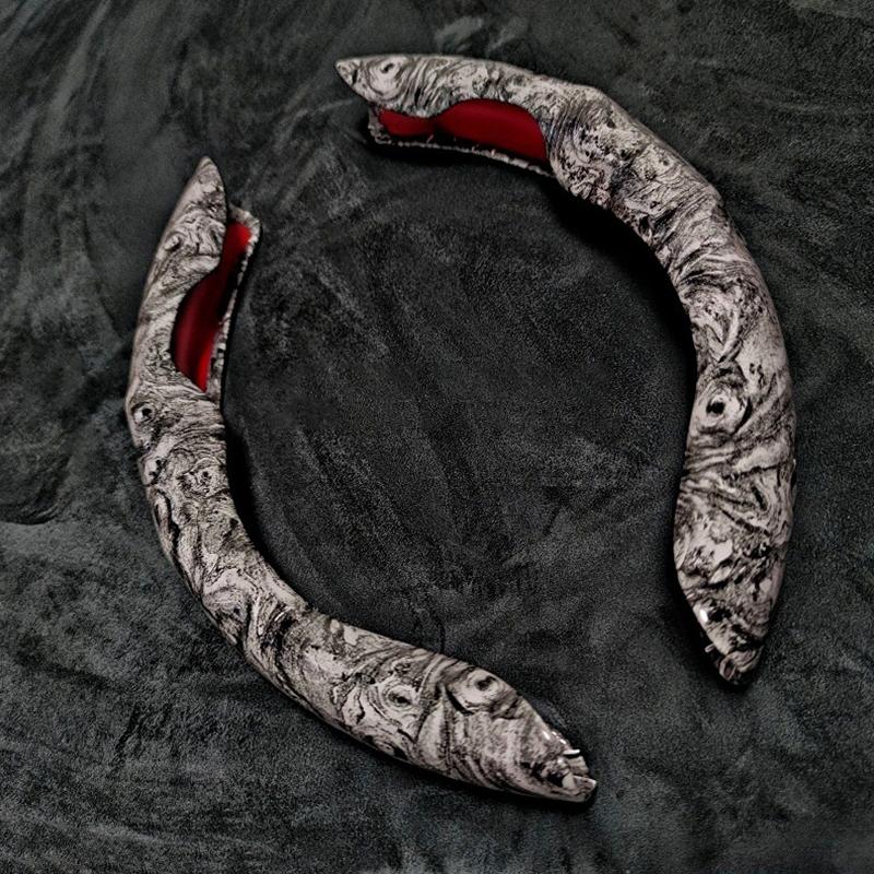 2 Pcs Laser Carbon Fiber Car Steering Wheel Cover 38cm Non-slip Card Cover Auto Steering Wheel Handle Booster Protective Cover