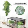 Green Artificial Plant Fake Leaves Aquarium Fish Tank Reptile Terrarium Ornaments Decor