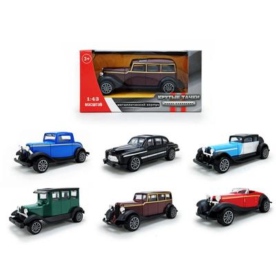 1:43 Lega Vintage Diecast Modello Classico Pull Back Car Modello Miniatura Veicolo