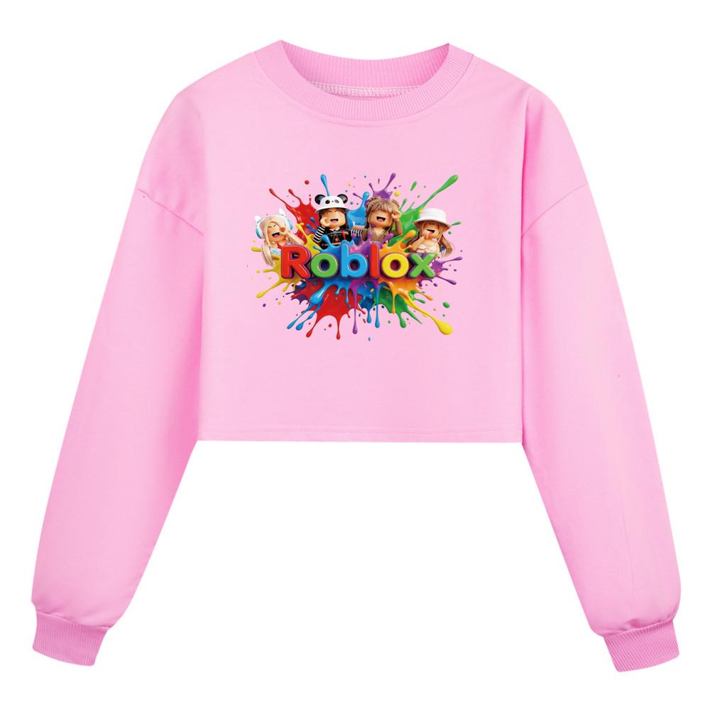 5575 Casual Fashion Kids Girls Roblox Printed Long Sleeves Sweatshirt