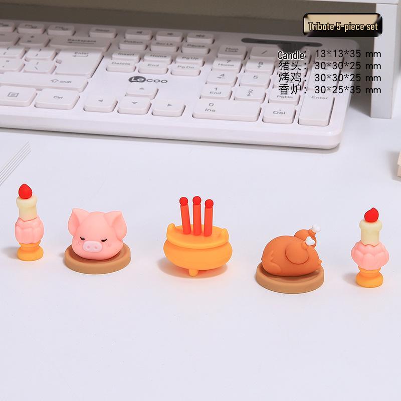 Happy Cartoon Immortal Healing Desk Ornaments - Stress Relief & Birthday Gift