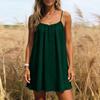 Summer Sundress Women Casual Spaghetti Strap Mini Dress Loose Fit Sleeveless Lightweight Beach Vacation Daily Wear