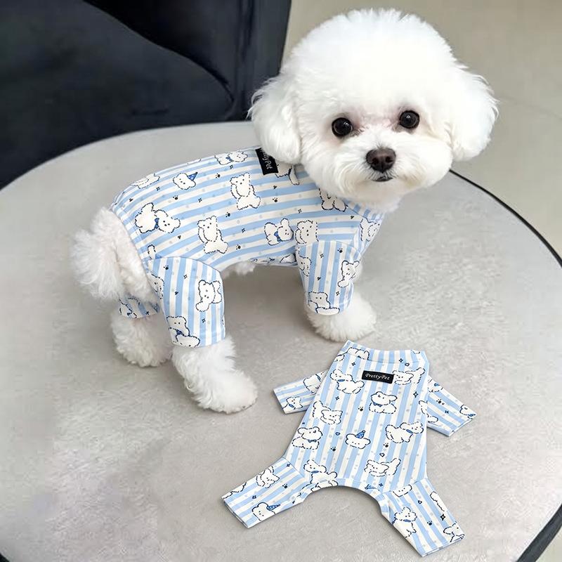 Dog German velvet warm four-legged clothes autumn and winter than bear teddy small dog cat pet bottoming shirt loungewear