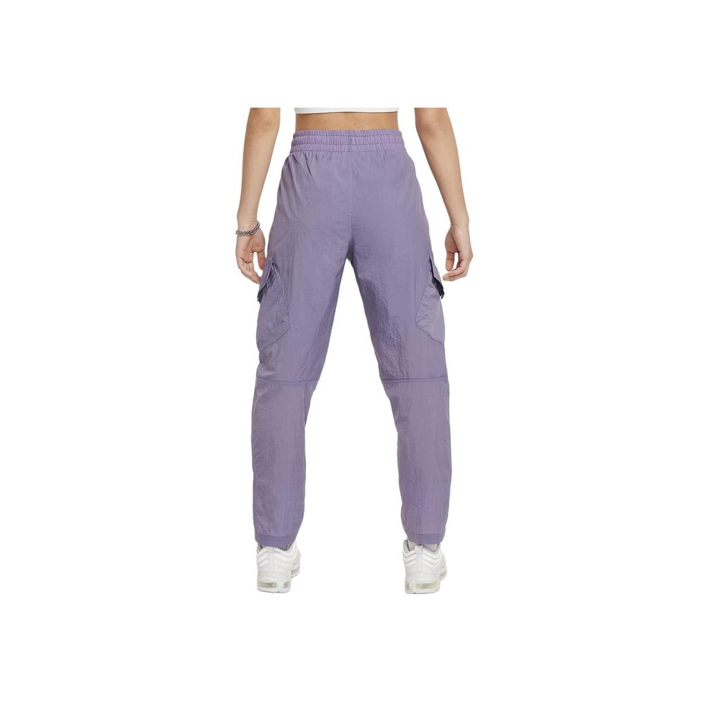 Nike High-Waisted Soft Comfort Cargo Casual Pants Kids Bottoms Dawn-Deep-Purple FD2951-509