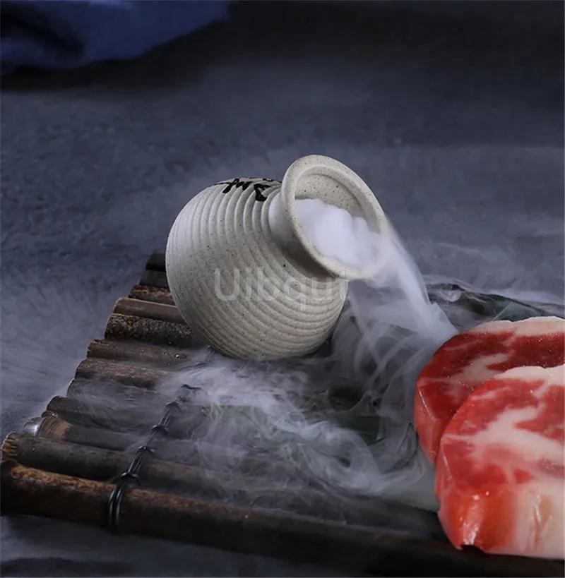 Sushi Shop Sashimi Plate Decoration Ceramic Small Bottle Dry Ice Japanese Kitchen Tableware Restaurant Toothpick Holder Storage