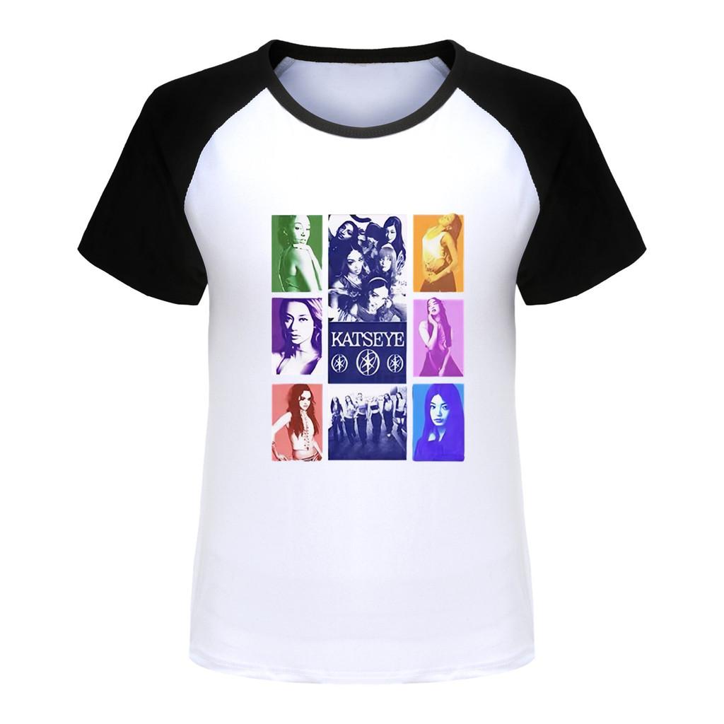 5321 Girls Fashion KATSEYE Print Raglan Short Sleeve T-Shirt