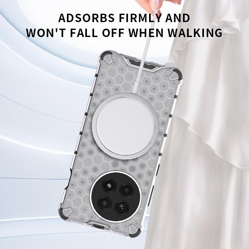 For OnePlus 13R 5G Magnetic Ring Back Cover Phone Case Magsafe Ring Wireless Charge Lens Protect Shockproof Coupe Cases