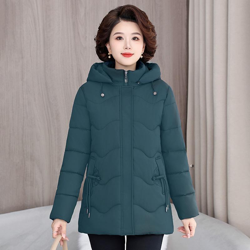 Winter padded jacket 2025 winter new middle-aged and elderly women's autumn and winter cotton jacket short plus-size padded jacket
