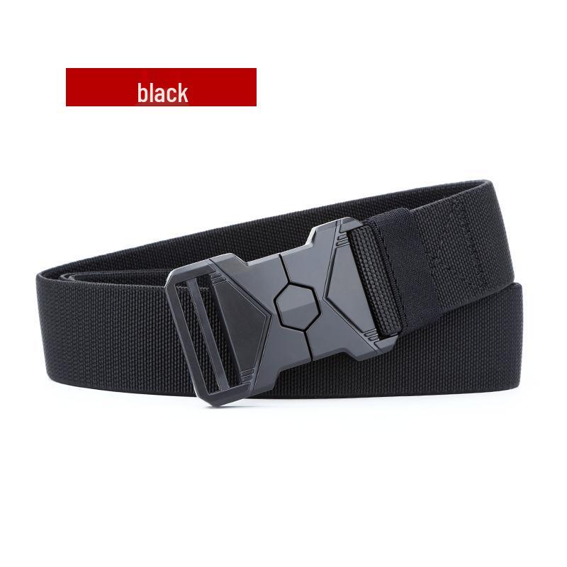 Outdoor Tactical Quick-Release Elastic Belt with Adjustable Interlocking Buckle for Youth Military Training