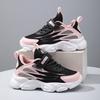 2025 Boys mesh breathable casual sneakers Girls medium and older children Velcro lightweight casual running shoes