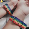 Nepal Rainbow Lesbians Gays Bisexuals Transgender Bracelets For Women Girls Pride Woven Braided Men Couple Friendship Jewelry