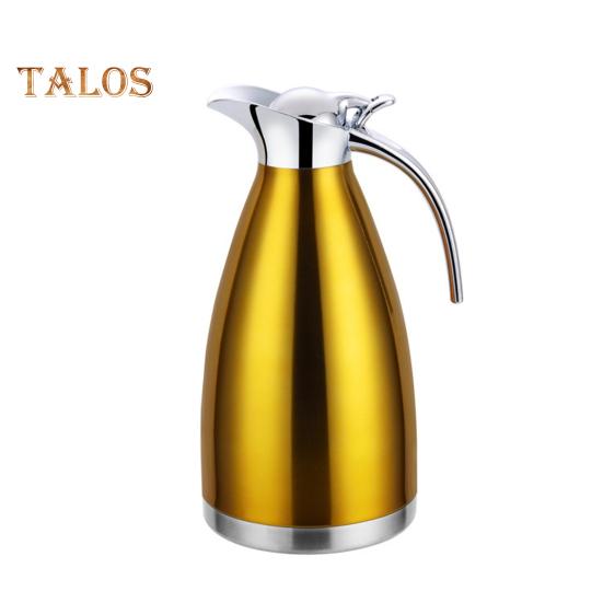 

2 л термос из нержавеющей стали, кувшин с двойной изоляцией, для чая, кофе, горячей воды, чайник с защитой от капель, для домашнего бара на открытом воздухе 2L