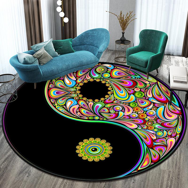 Schéma Tai Chi Bagua Kruhová podložka na koberce Malé koberečky do ložnice Koberec do umývárny Podložka pro domácí mazlíčky